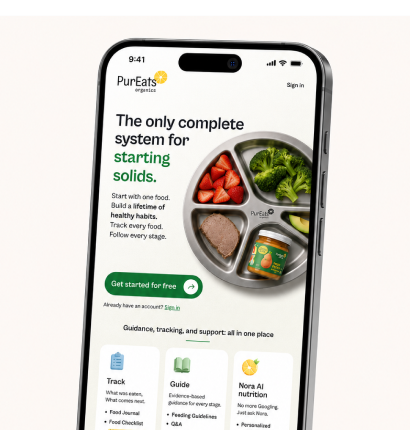 PureEats app on a smartphone