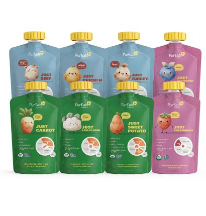 Organic mono-ingredient pouches — eight on-the-go flavors